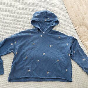 Old Navy Girls Cropped Floral Sweatshirt Hoodie sz 8